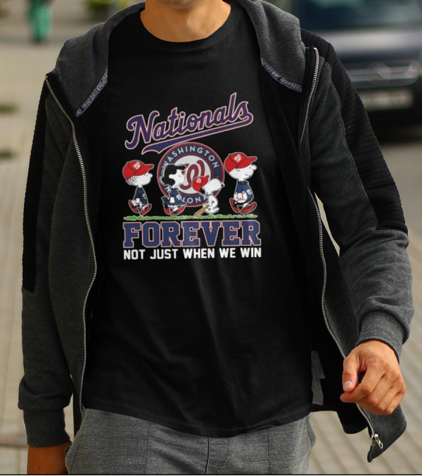 Washington Nationals Snoopy Forever Not Just When We Win Abbey Road Baseball Team Fan T-Shirt