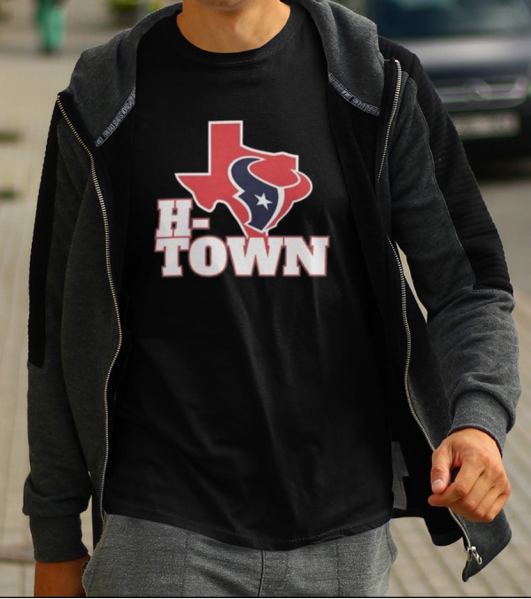 H-Town Texas Silhouette Houston Texans Star T-Shirt