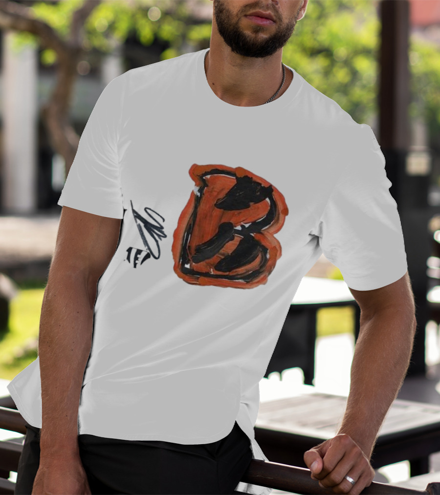 Jermaine Burton Cincinnati Bengals Paint Tri-Blend B T-Shirt