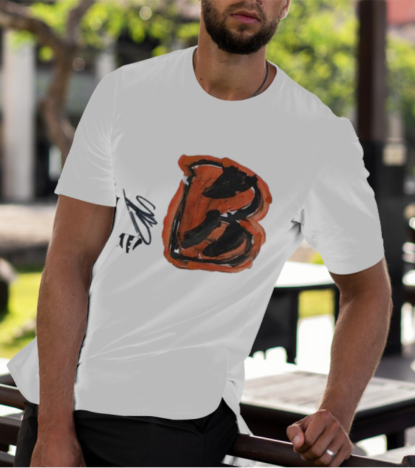 Jermaine Burton Cincinnati Bengals Paint Tri-Blend B T-Shirt