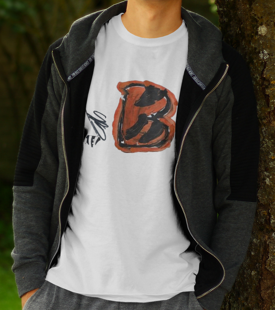 Jermaine Burton Cincinnati Bengals Paint Tri-Blend B T-Shirt