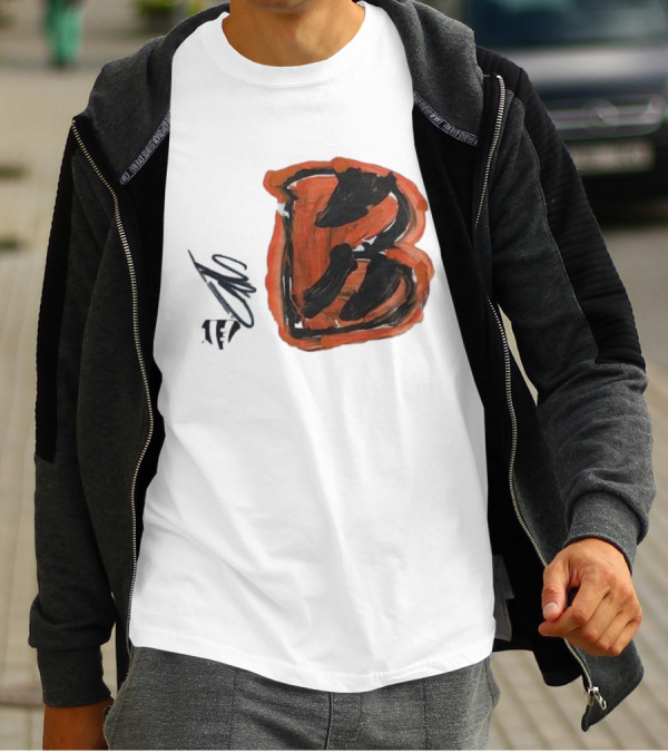 Jermaine Burton Cincinnati Bengals Paint Tri-Blend B T-Shirt