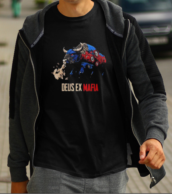 Buffalo Bills Deus Ex Mafia Charging Buffalo T-Shirt