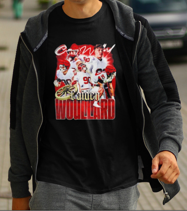 Caiden Wouillard 90 Football Action Collage T-Shirt