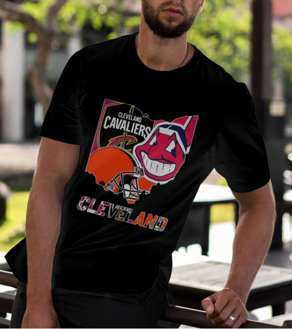 Cleveland Cavaliers Indians Browns Sports Team Fan Gear T-Shirt
