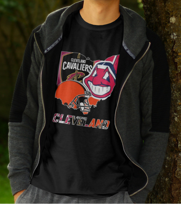 Cleveland Cavaliers Indians Browns Sports Team Fan Gear T-Shirt