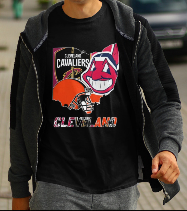 Cleveland Cavaliers Indians Browns Sports Team Fan Gear T-Shirt