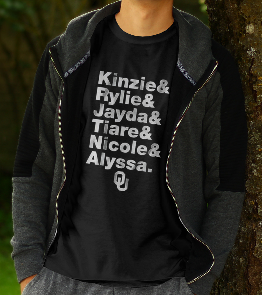 OU Oklahoma Sooners Softball Kinzie Rylie Jayda Tiare Nicole Alyssa Senior Class T-Shirt
