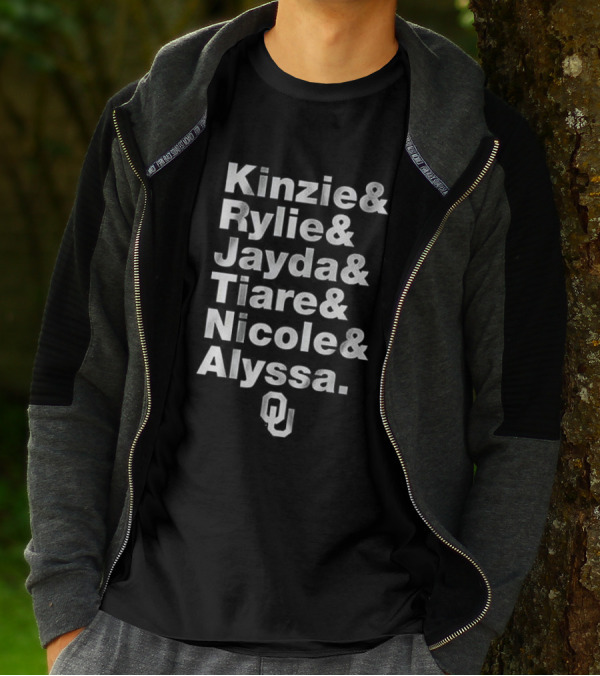 OU Oklahoma Sooners Softball Kinzie Rylie Jayda Tiare Nicole Alyssa Senior Class T-Shirt