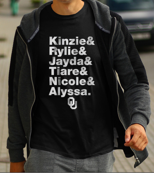 OU Oklahoma Sooners Softball Kinzie Rylie Jayda Tiare Nicole Alyssa Senior Class T-Shirt