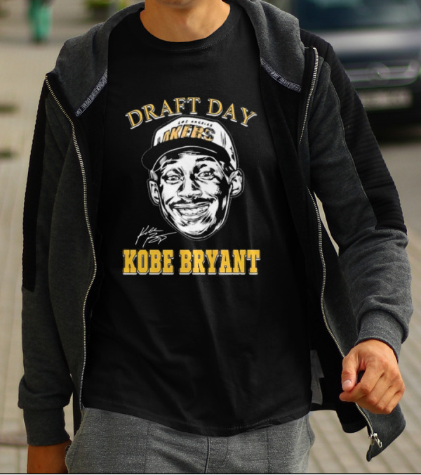 Draft Day Kobe Bryant Los Angeles Lakers Signature Memory T-Shirt