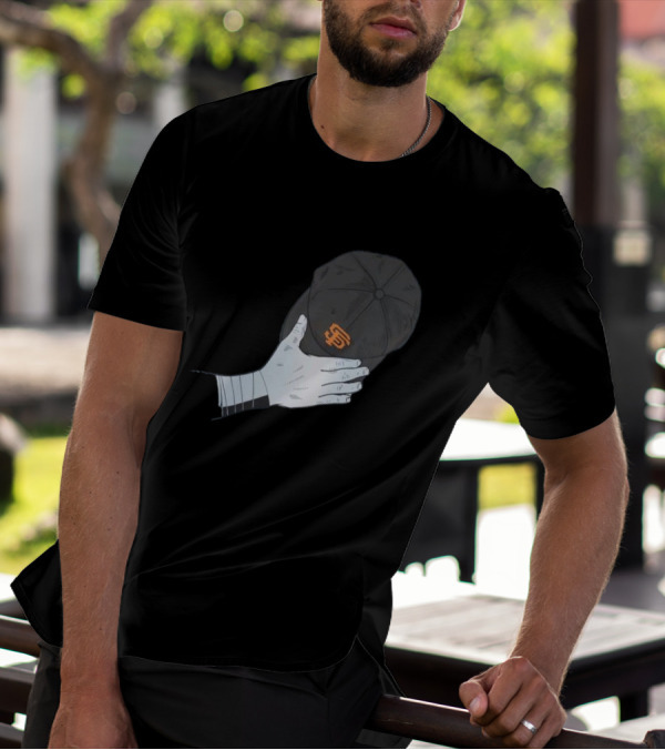 San Francisco Giants Logo Baseballism MLB Hand Holding Cap T-Shirt