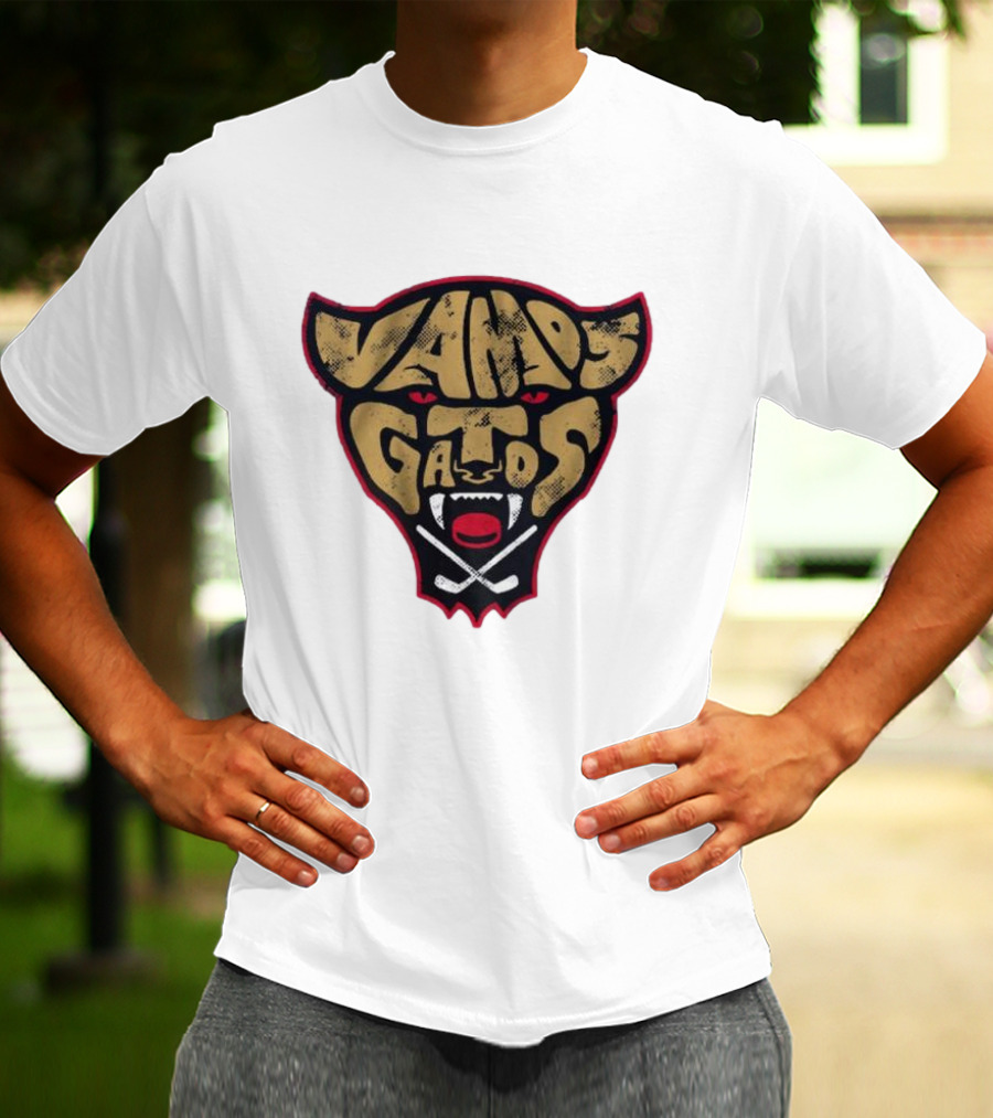 Florida Panthers Vamos Gatos Logo Cat Hockey T-Shirt