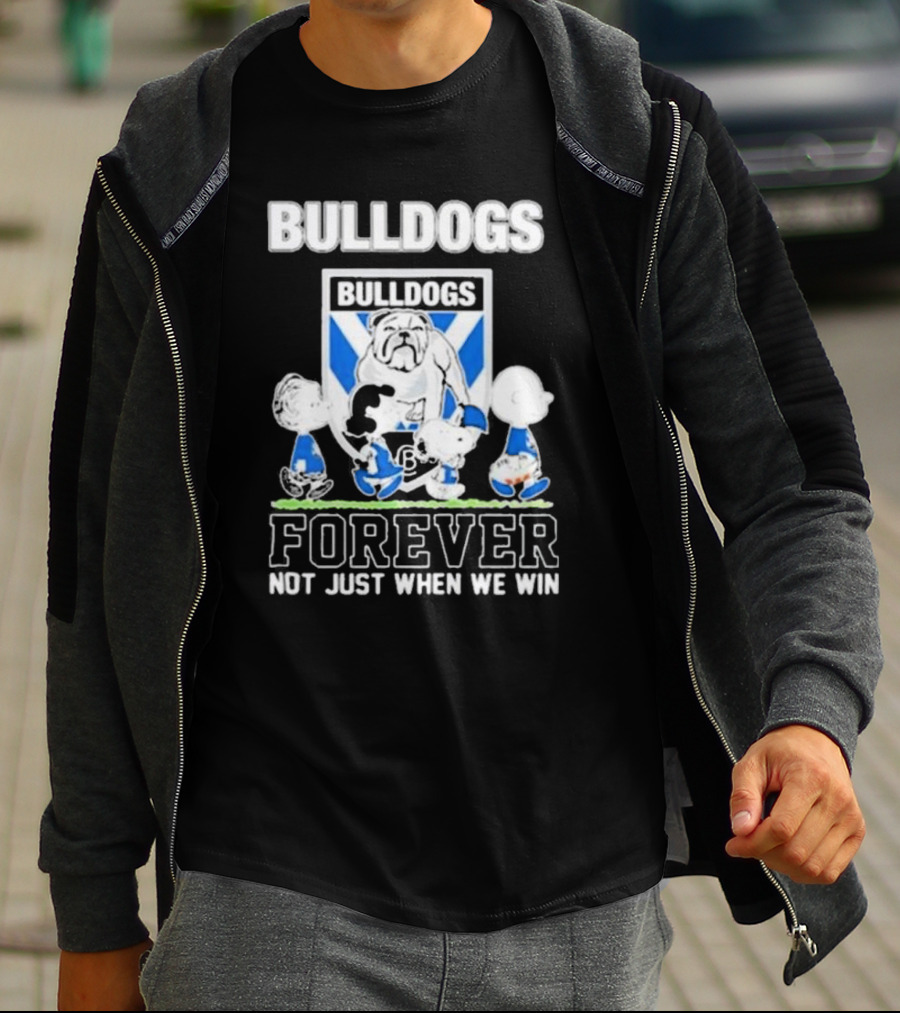 Peanuts Characters Bulldogs Forever Not Just When We Win T-Shirt