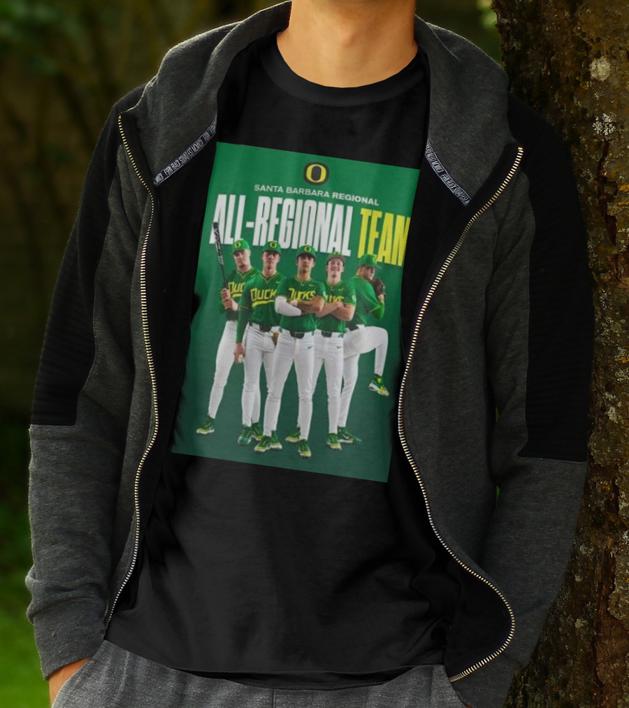 Santa Barbara Regional All-Regional Team Oregon Ducks Baseball T-Shirt