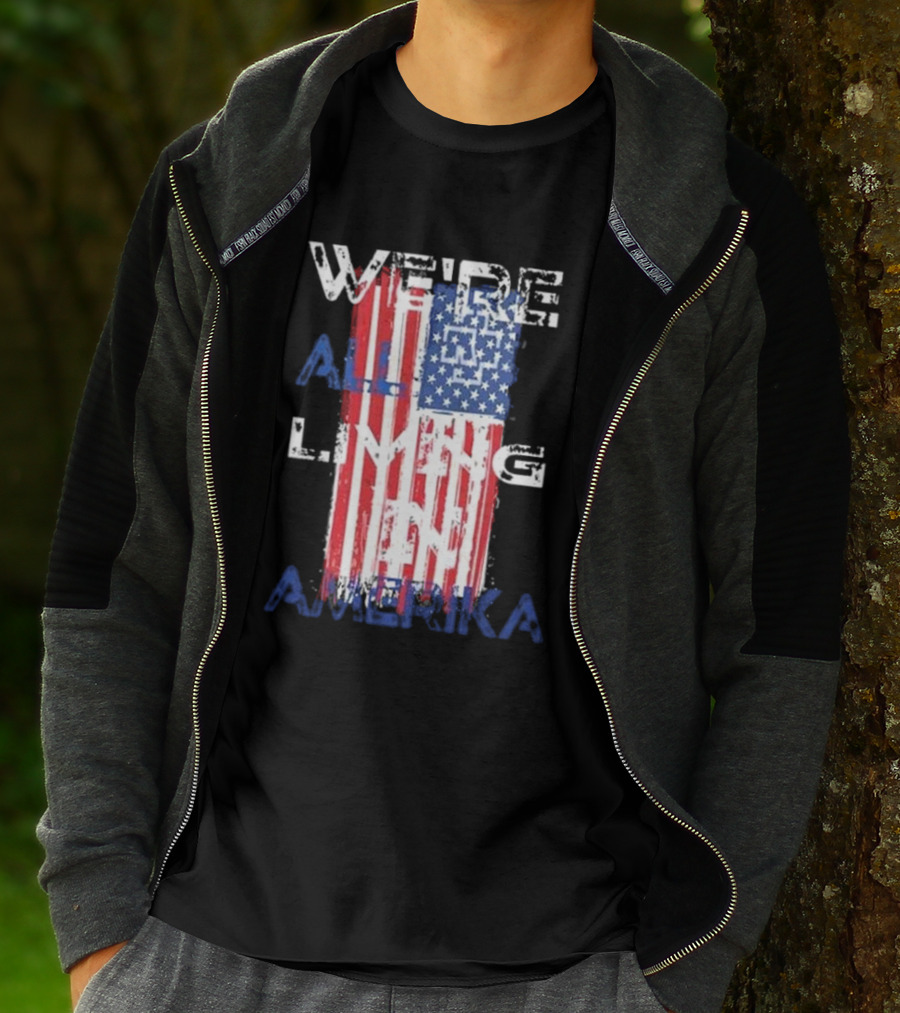 Rammstein Band We’re All Living In Amerika American Flag T-Shirt