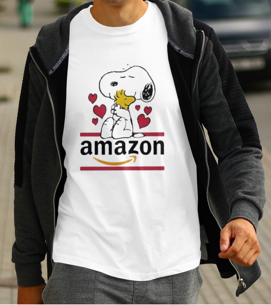 Snoopy Woodstock Hearts Amazon T-Shirt