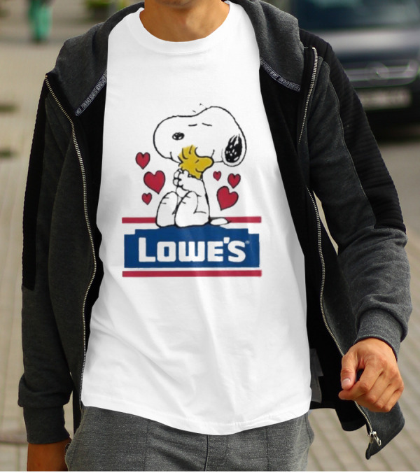 Snoopy Woodstock Hearts Lowe's Embrace T-Shirt
