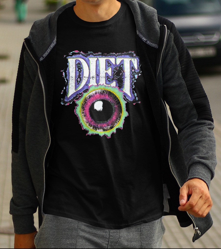 Diet Starts Monday Eyeball Colorful Retro T-Shirt