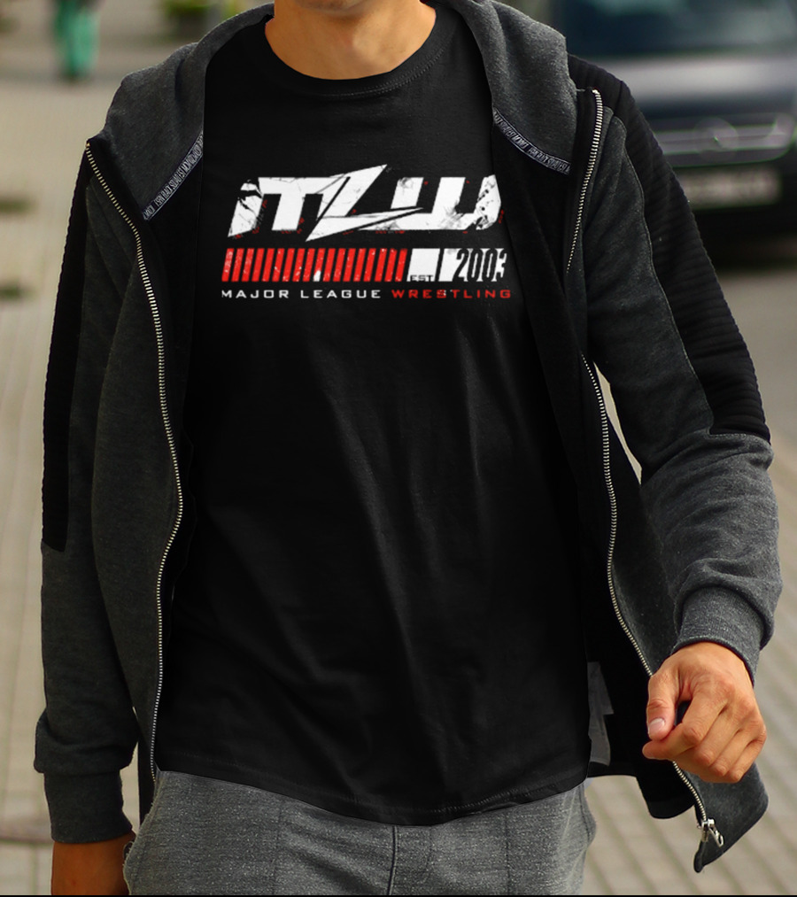 Major League Wrestling MLW Est 2003 Logo White Red T-Shirt