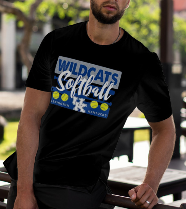 Wildcats Softball Kentucky Lexington UK Bats And Balls T-Shirt