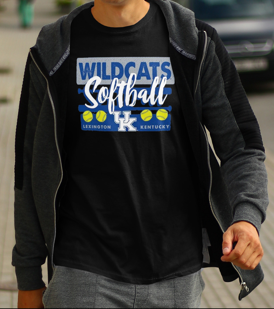 Wildcats Softball Kentucky Lexington UK Bats And Balls T-Shirt