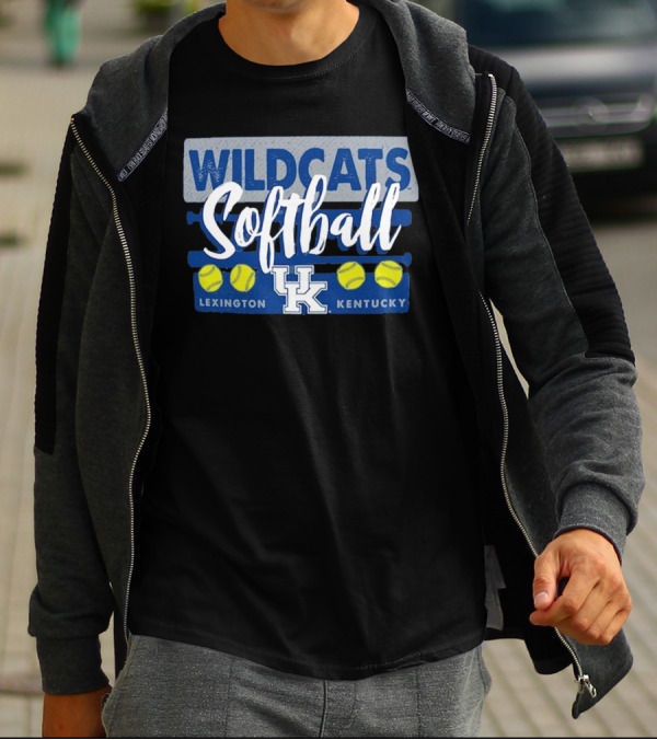 Wildcats Softball Kentucky Lexington UK Bats And Balls T-Shirt