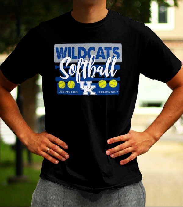 Wildcats Softball Kentucky Lexington UK Bats And Balls T-Shirt