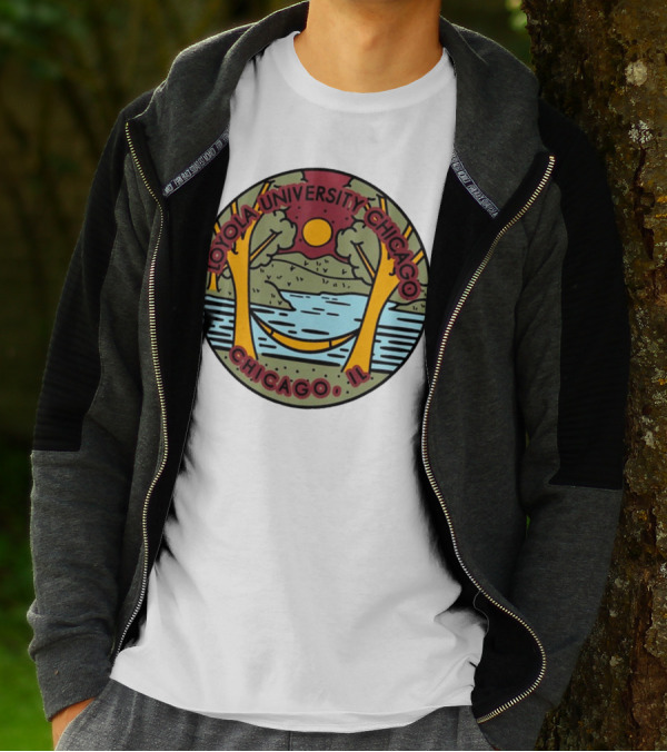 Loyola University Chicago IL Scenic Landscape Ramblers Comfort Colors T-Shirt