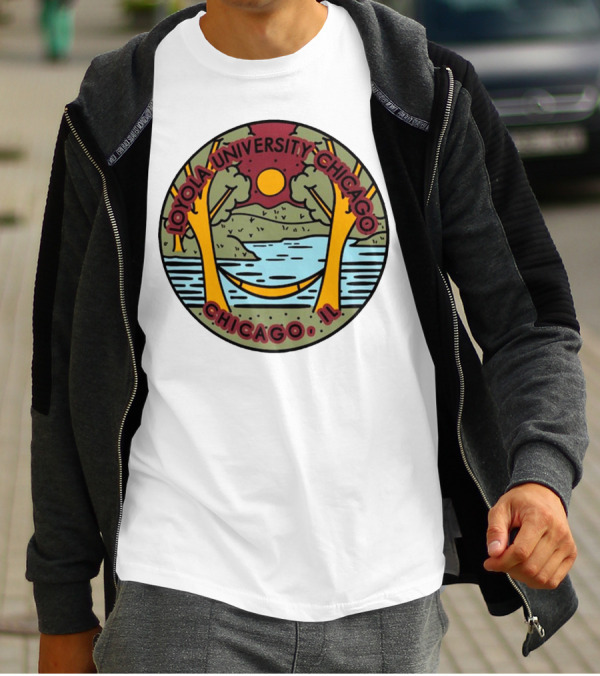 Loyola University Chicago IL Scenic Landscape Ramblers Comfort Colors T-Shirt