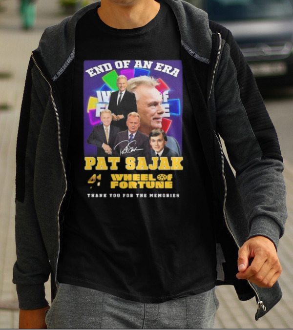 End Of An Era Pat Sajak 41 Wheel Of Fortune Thank You For The Memories T-Shirt