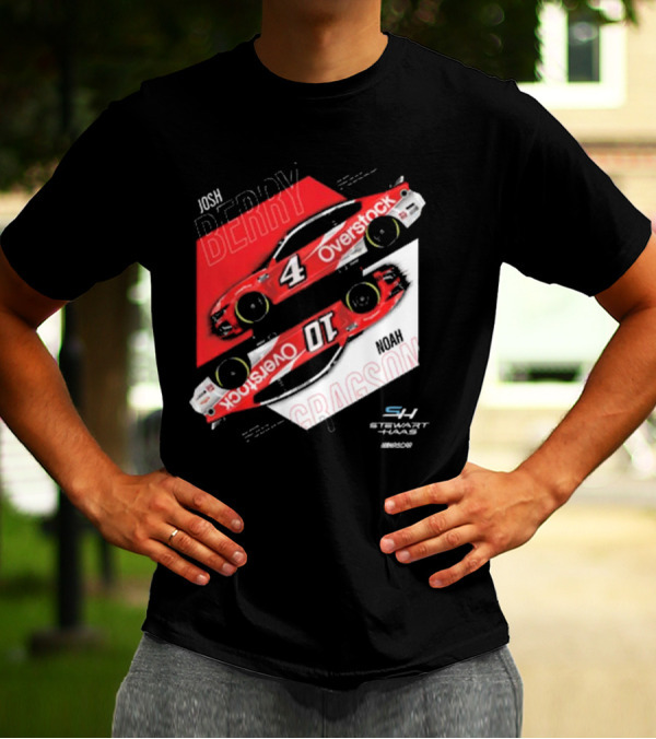 Josh Berry Noah Gragson Overstock Stewart-Haas Racing Car Designs NASCAR T-Shirt