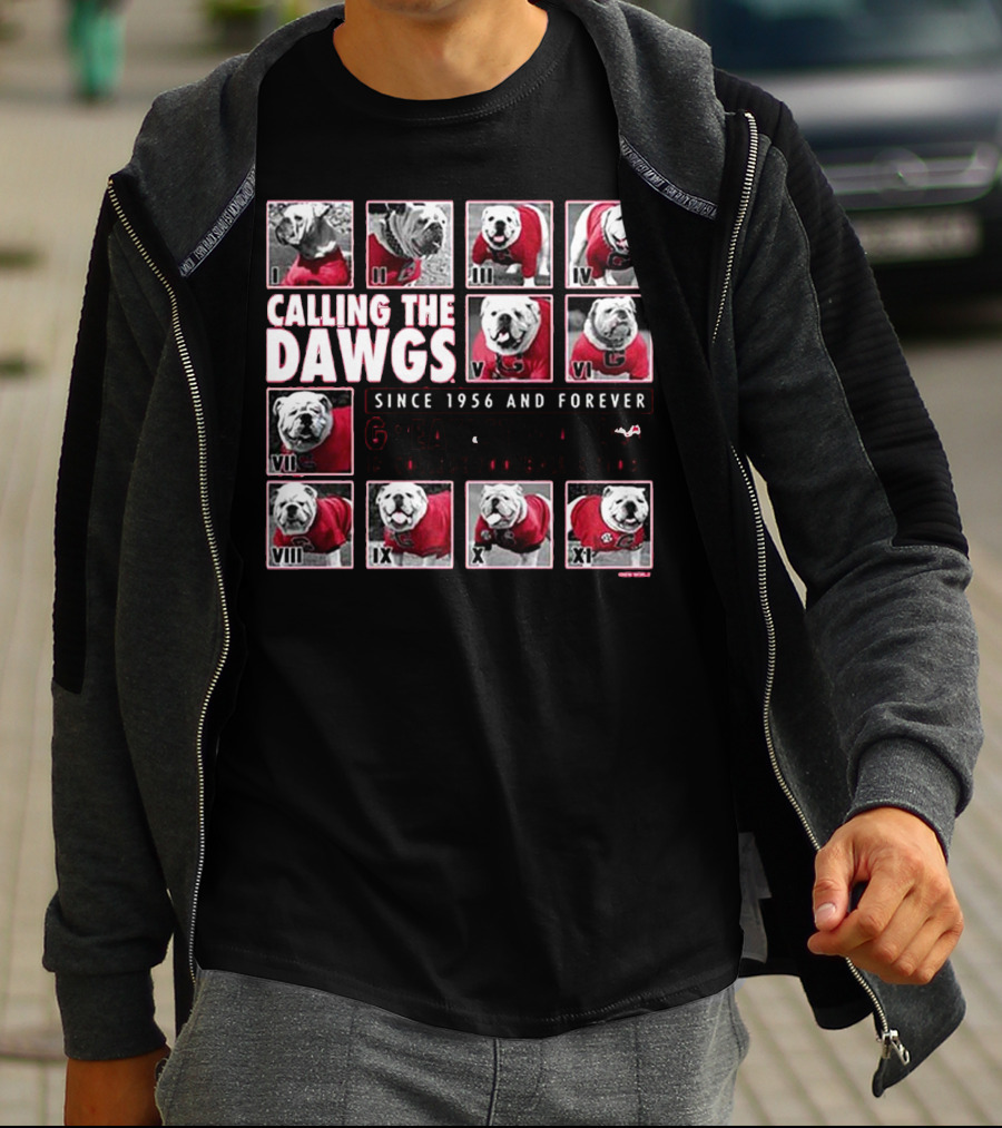 CALLING THE DAWGS SINCE 1956 AND FOREVER GREATEST MASCOT IN COLLEGE FOOTBALL HISTORY T-Shirt