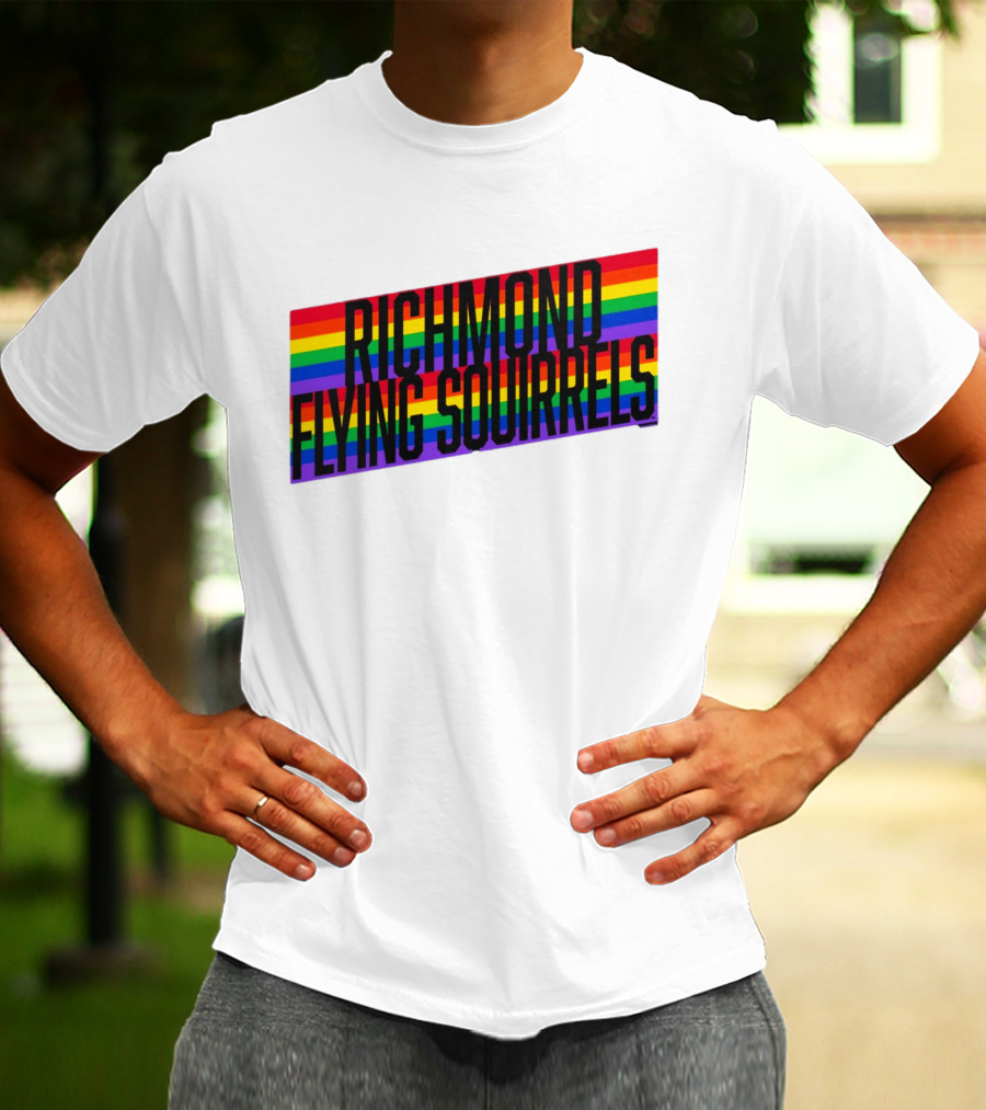 Richmond Flying Squirrels Pride Rainbow Stow T-Shirt