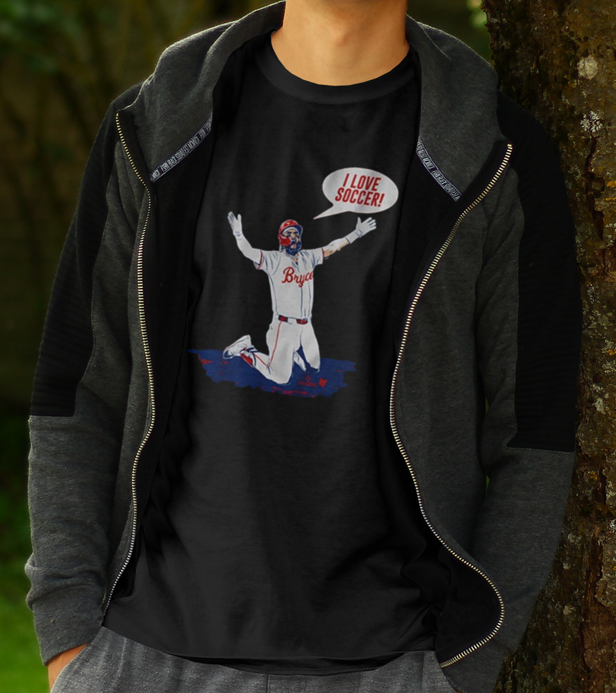 Bryce Harper I Love Soccer Celebration Player Kneeling On Ground T-Shirt