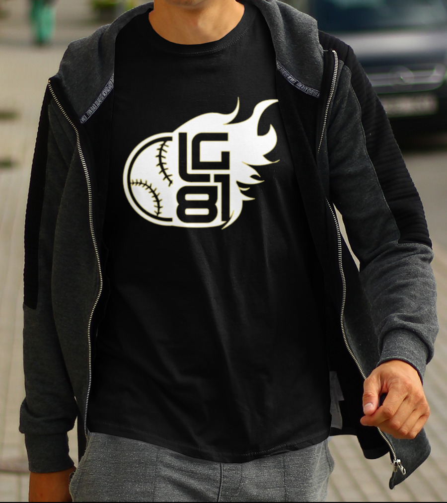 Jeff Passan Luis Gil LG 81 Baseball Flame T-Shirt