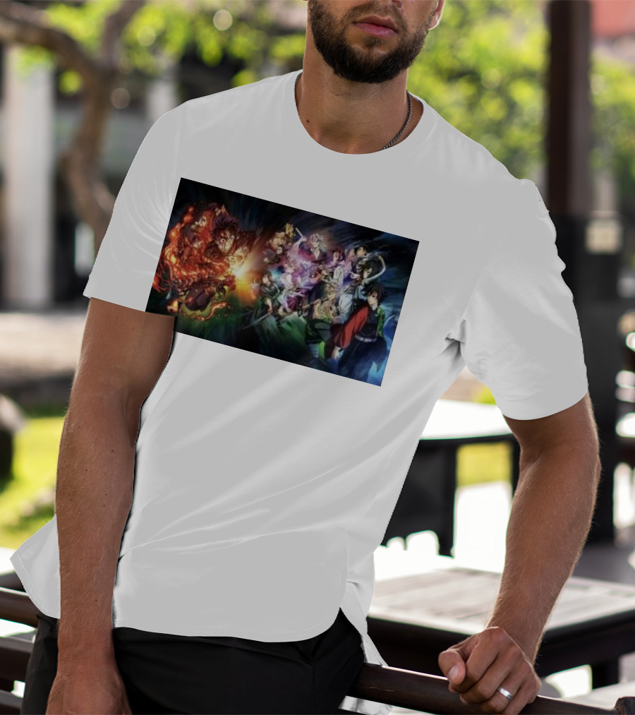 Demon Slayer Kimetsu No Yaiba Epic Hashira Training Battle Scene T-Shirt