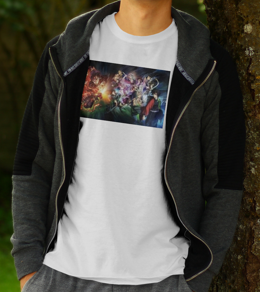 Demon Slayer Kimetsu No Yaiba Epic Hashira Training Battle Scene T-Shirt