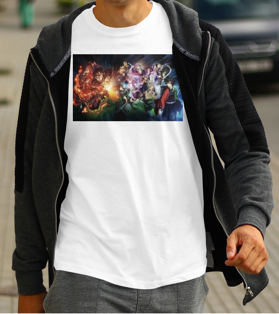Demon Slayer Kimetsu No Yaiba Epic Hashira Training Battle Scene T-Shirt