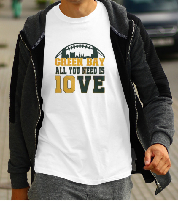Green Bay All You Need Is 10 Love T-Shirt