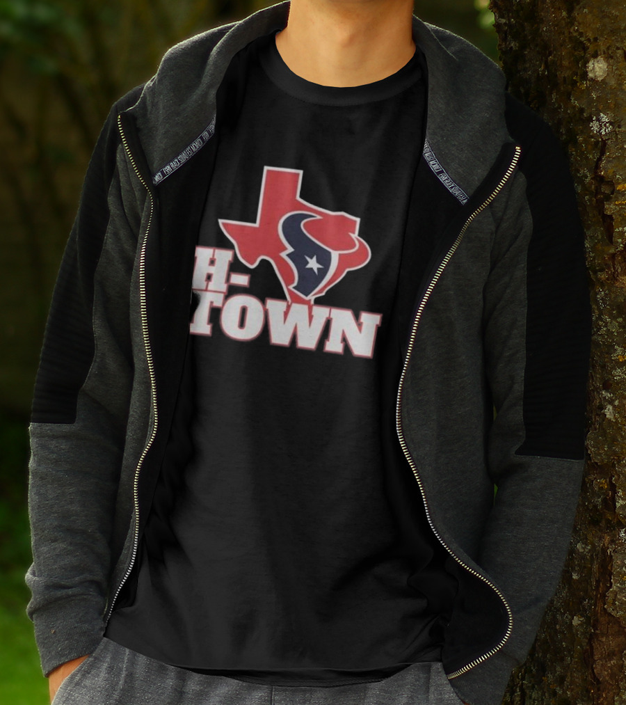 Houston Texans H-Town Texas Outline T-Shirt
