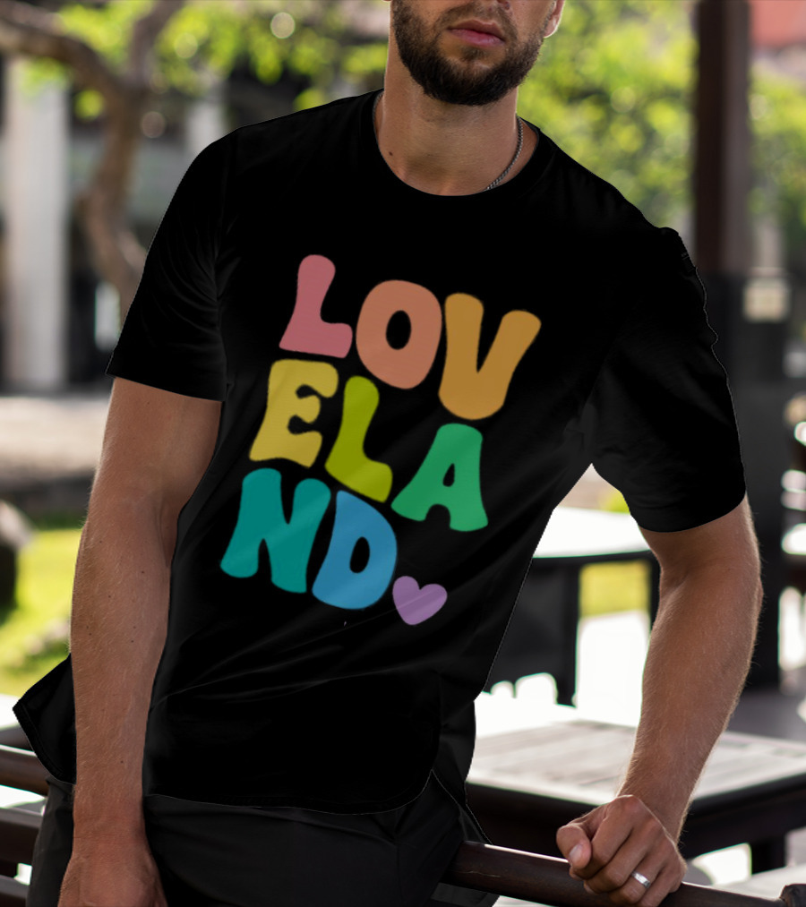 Loveland Rainbow Letters With Heart T-Shirt