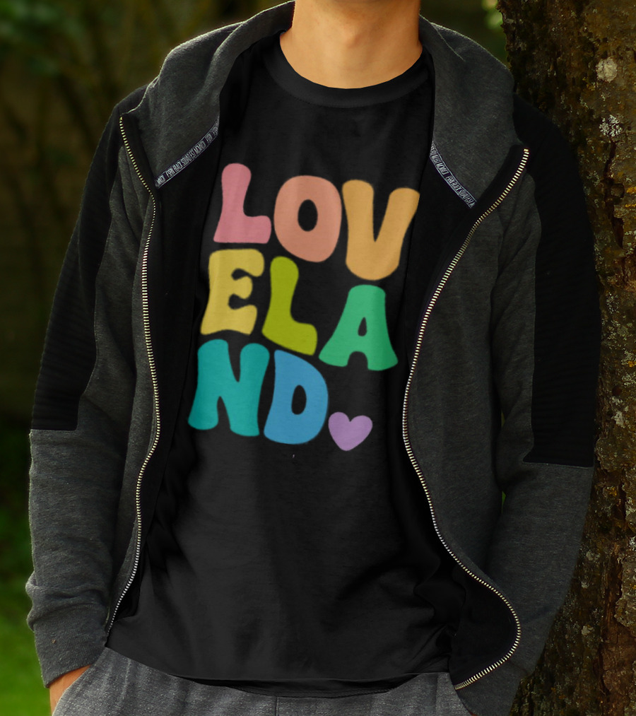 Loveland Rainbow Letters With Heart T-Shirt
