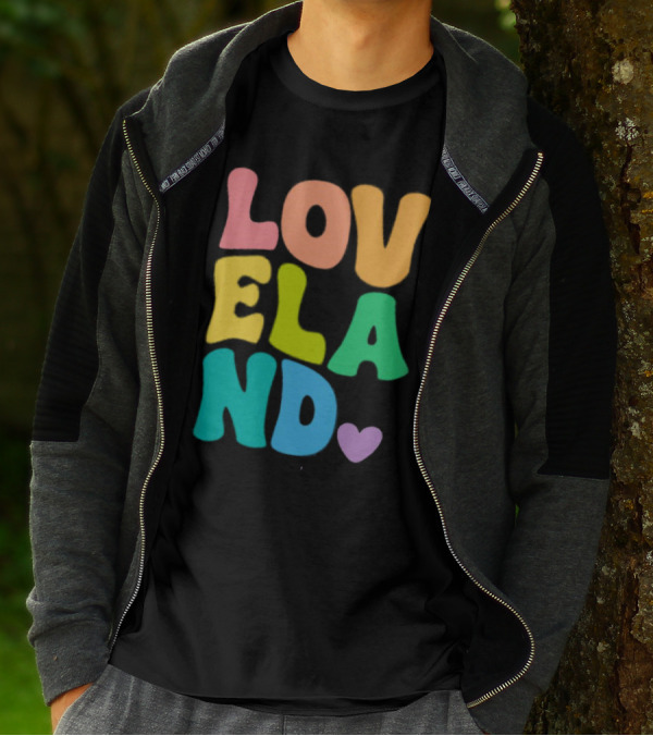 Loveland Rainbow Letters With Heart T-Shirt