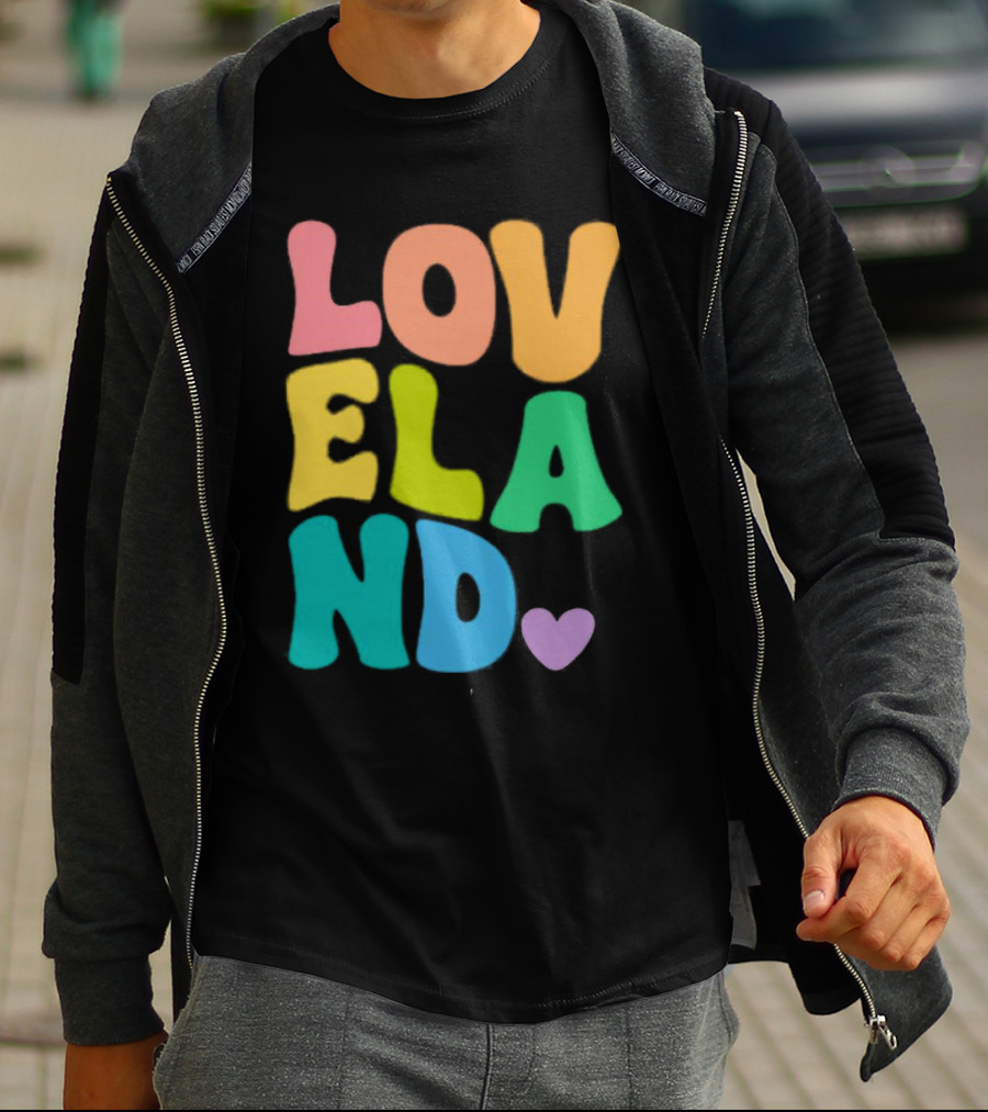 Loveland Rainbow Letters With Heart T-Shirt