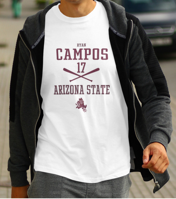Ryan Campos Arizona State 17 Sun Devils Sport Icon T-Shirt