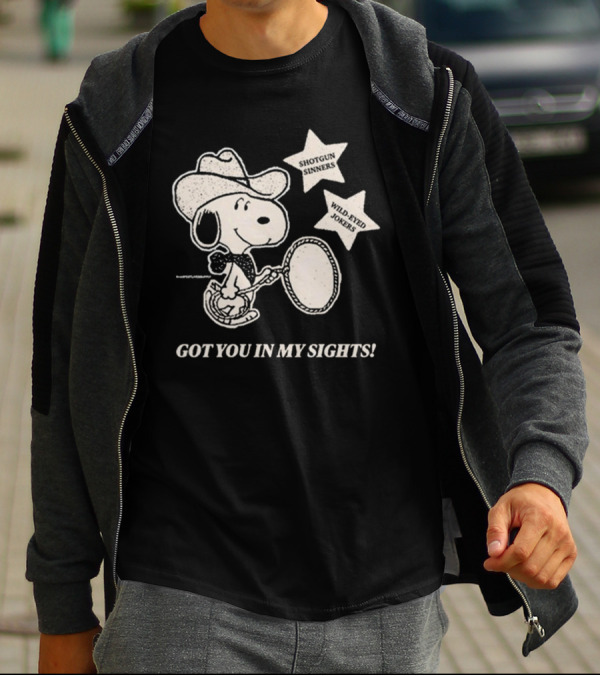 Shotgun Sinners Wild-Eyed Jokers Got You In My Sights T-Shirt
