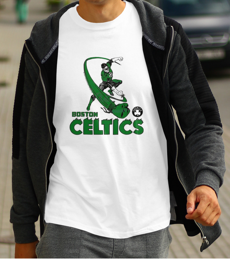 Boston Celtics Green Lantern Comics T-Shirt