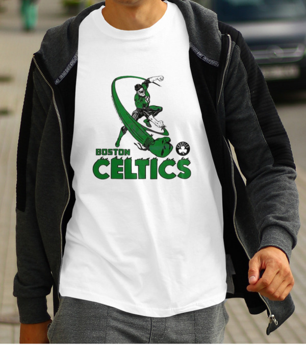 Boston Celtics Green Lantern Comics T-Shirt