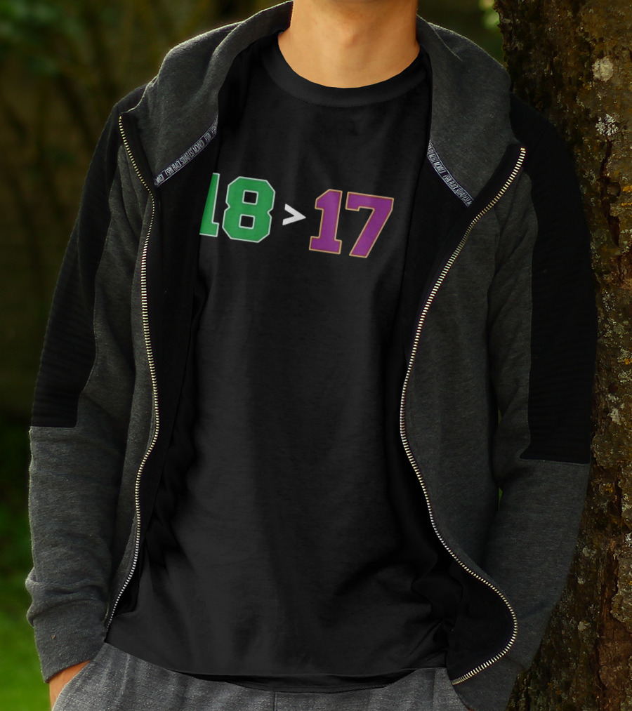 Boston 18 Greater Than Los Angeles 17 Banners T-Shirt